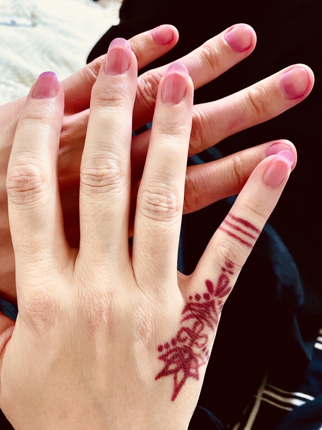 Our hands together